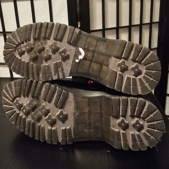 Vintage Unionbay Black Leather Boots with Rainbow‎ Stiching & Laces - Picture 4 of 5